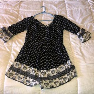 Patterned romper